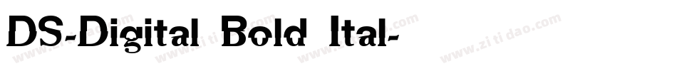 DS-Digital Bold Ital字体转换